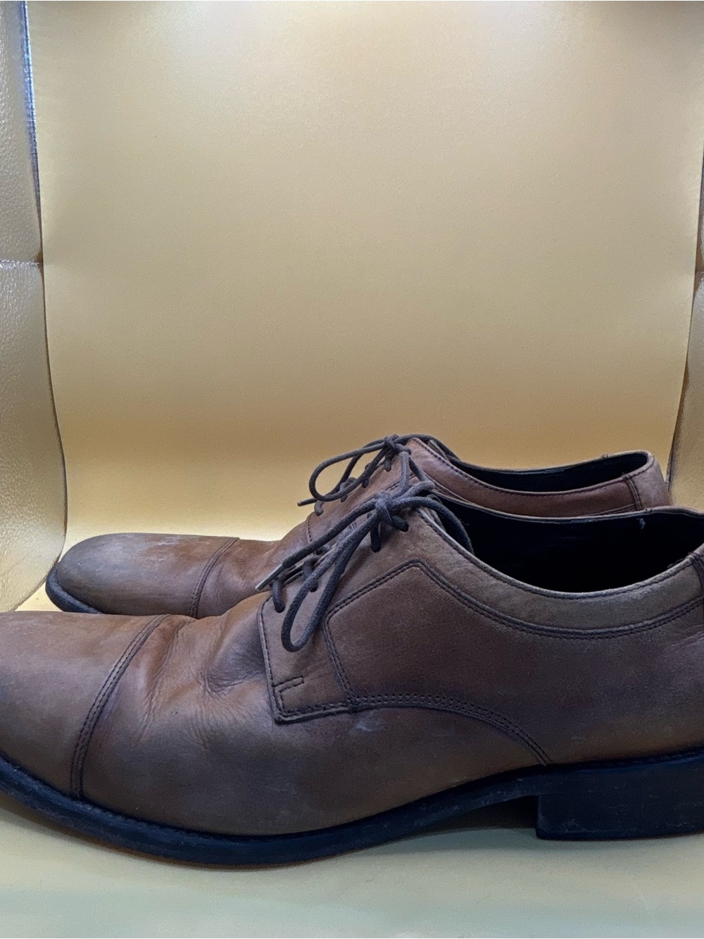 Johnston and Murphy Dress Shoes Mens Size 13 Brown Lace Up Dress Cap Toe Oxfords
